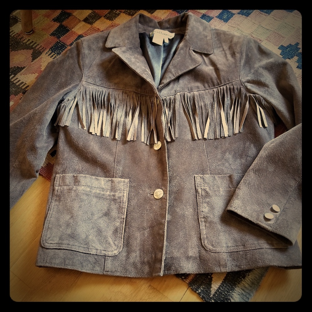 Brown Suede fringed jacket